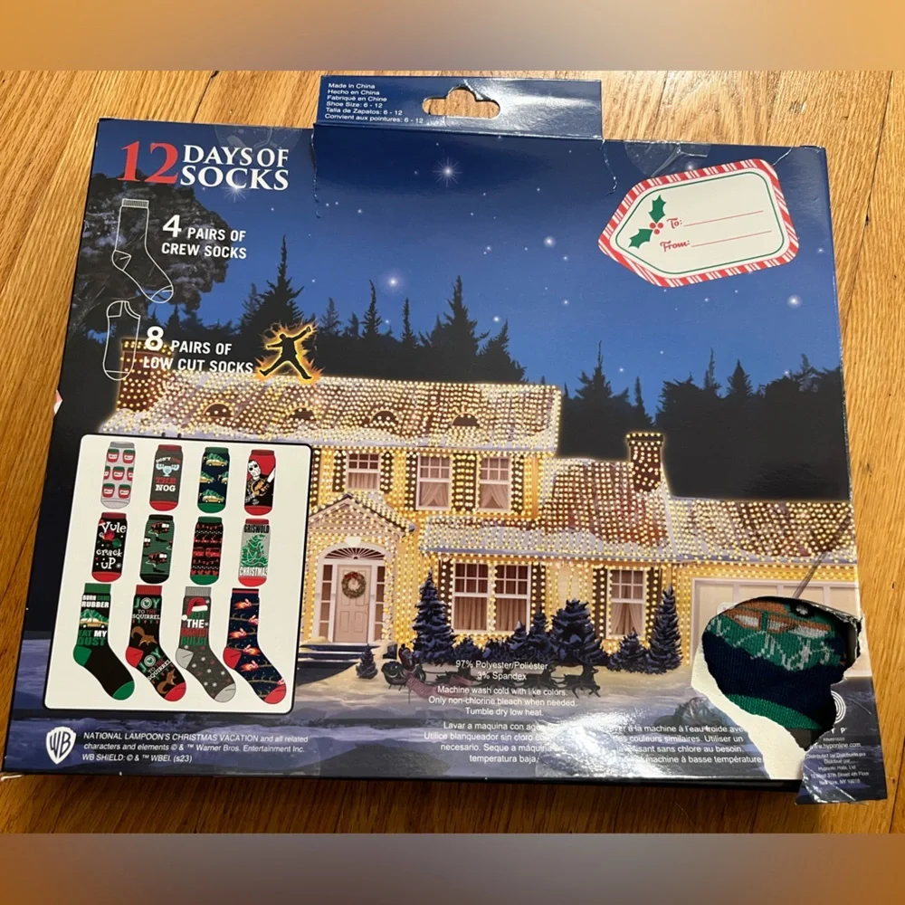 national lampoons Christmas vacation advent calendar of socks